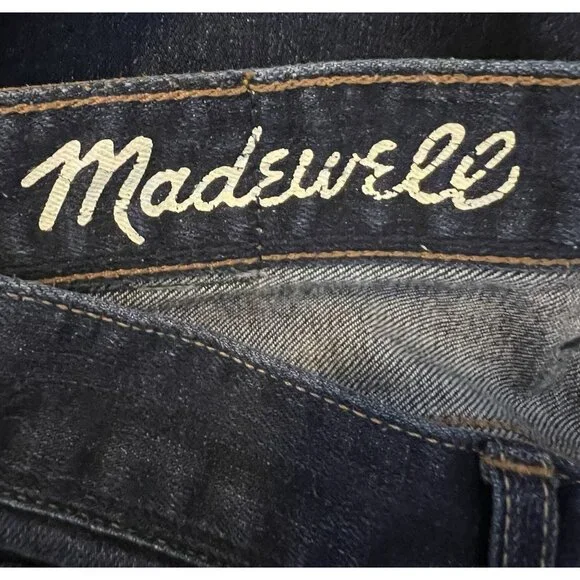 Madewell women’s Blue jeans Size 26 Rail Straight Low Rise Zipper Pockets - Picture 3 of 16